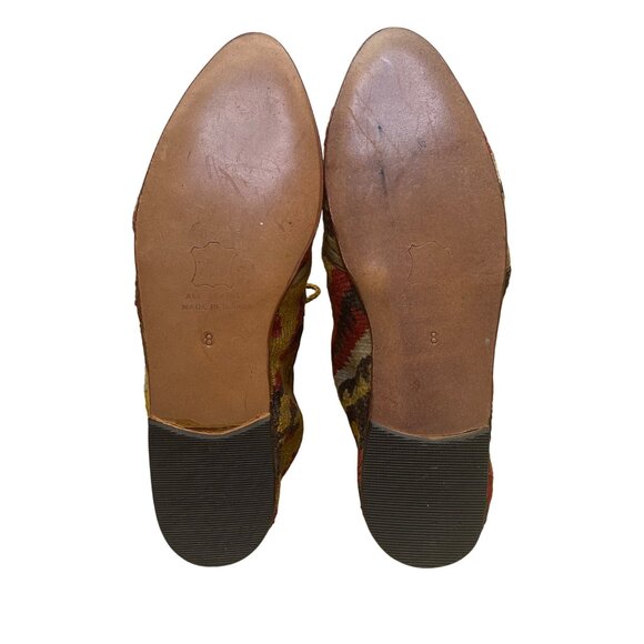 Akkijim Women’s Multicolor Ethnic Handmade Kilim Leather Ankle Boots Size 8 - Picture 9 of 9